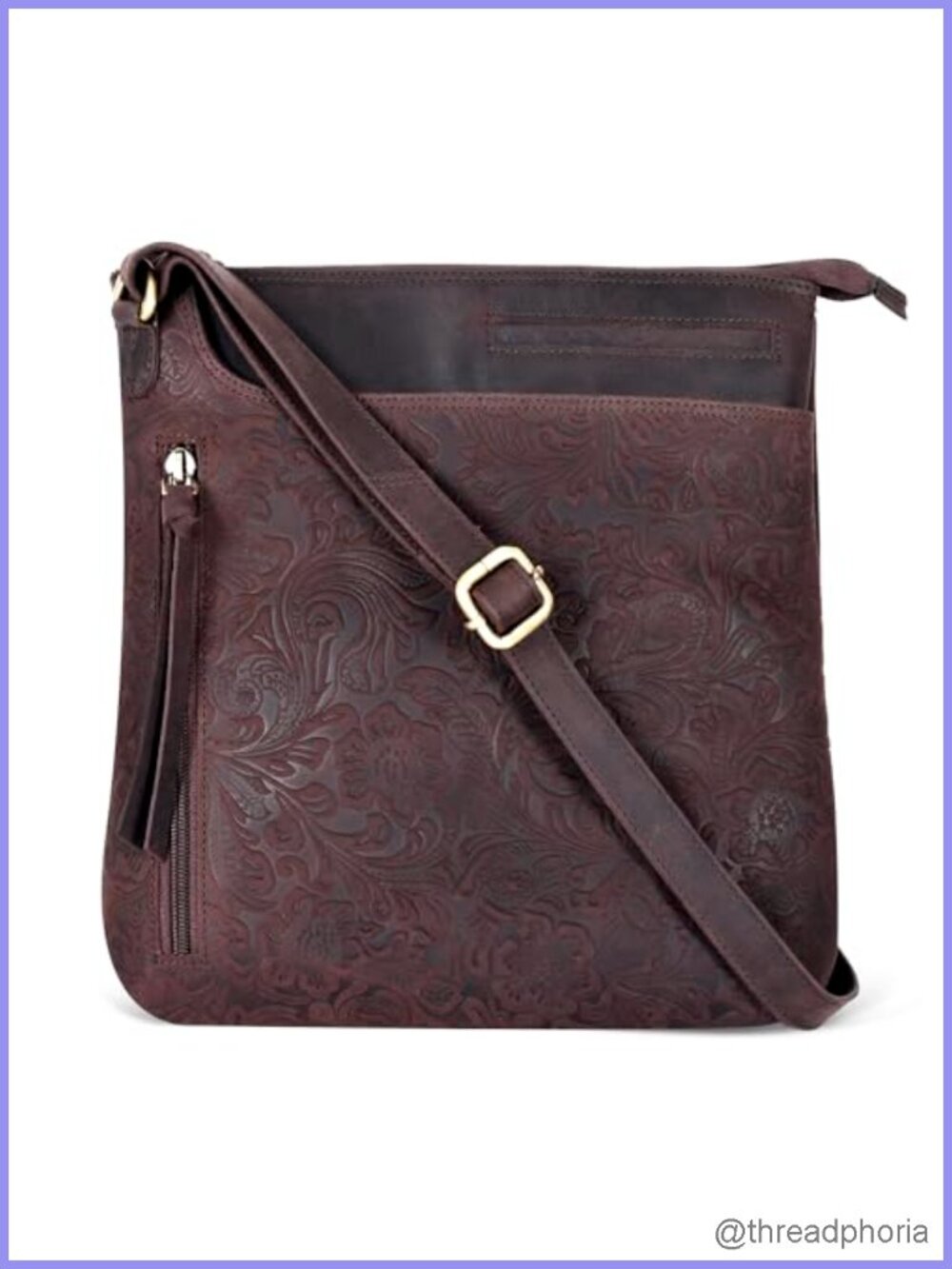Genuine Leather Crossbody Bag for Women Adjustable Strap
